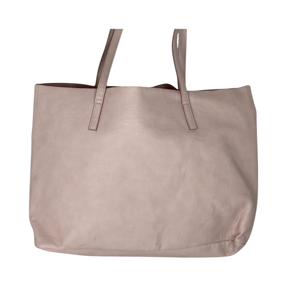 Divided By H&M Pebbled PU Leather Light Pink Tote Double Shoulder Strap